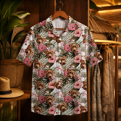 Custom Photo Dog Hawaiian Shirt, Personalized Hawaiian Shirt, Dog Lover Vacation Gift For Dog