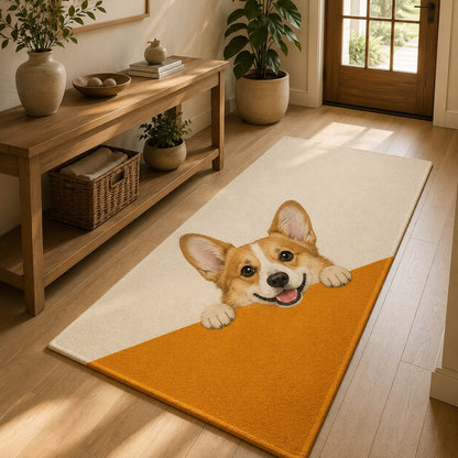 Custom Photo Funny Dog Area Rug | Gift For Dog Lovers