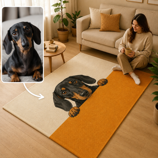 Custom Photo Funny Dog Area Rug | Gift For Dog Lovers