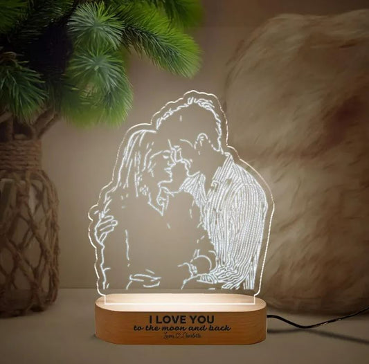 Custom Couple Photo Night Light | Romantic Gift For Couple | Anniversary Gifts