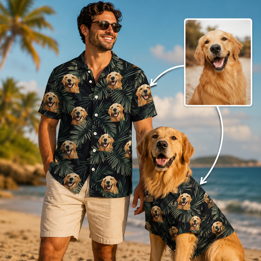 Custom Photo Dog Hawaiian Shirt, Personalized Hawaiian Shirt, Dog Lover Vacation Gift For Dog