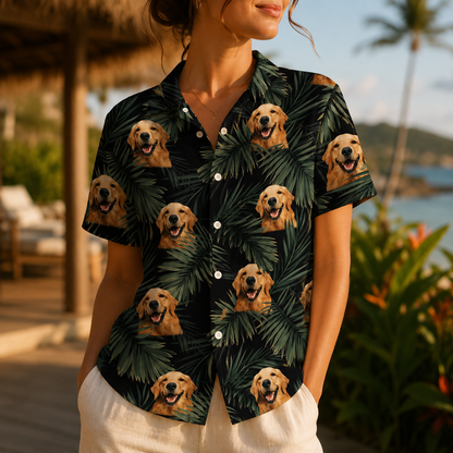 Custom Photo Dog Hawaiian Shirt, Personalized Hawaiian Shirt, Dog Lover Vacation Gift For Dog