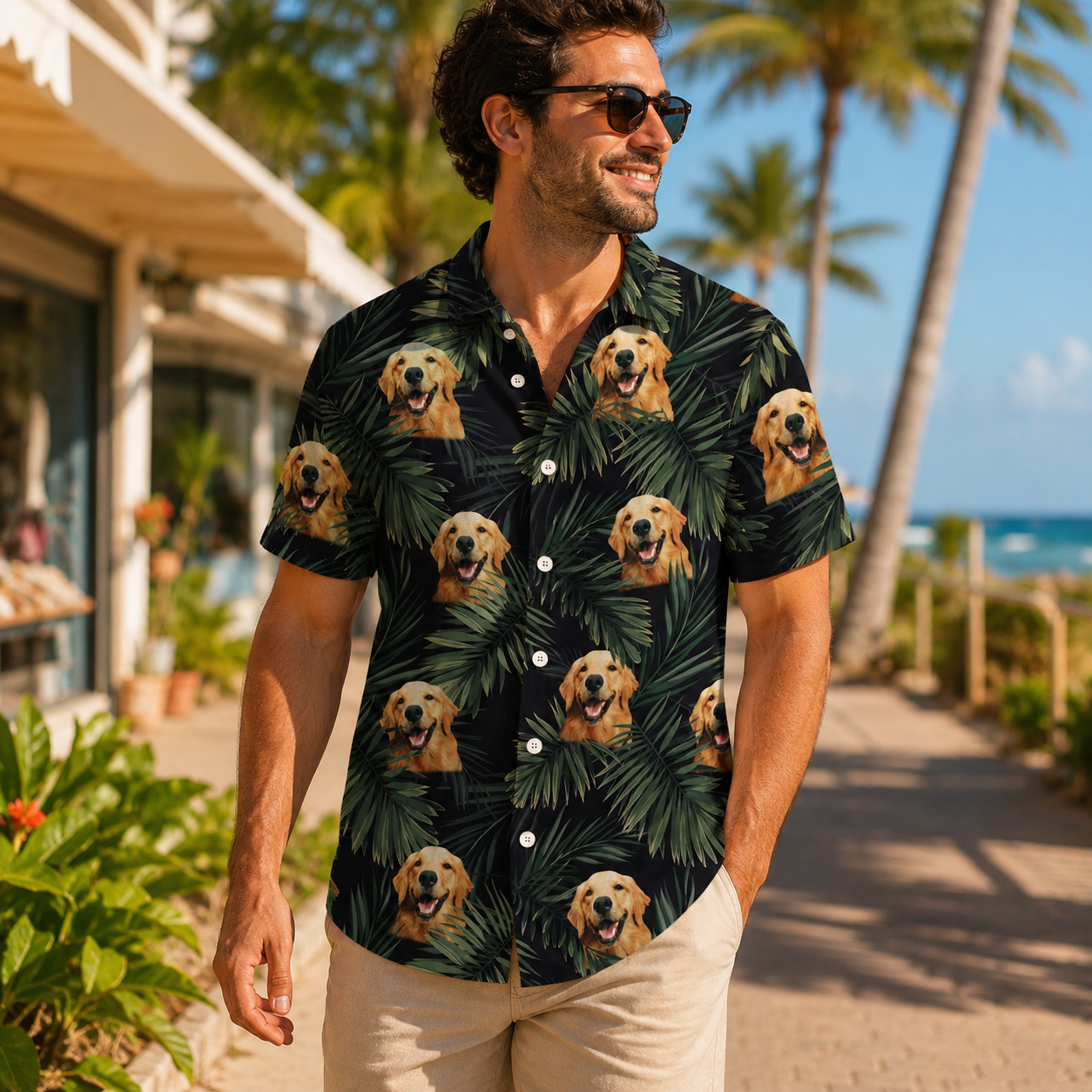 Custom Photo Dog Hawaiian Shirt, Personalized Hawaiian Shirt, Dog Lover Vacation Gift For Dog
