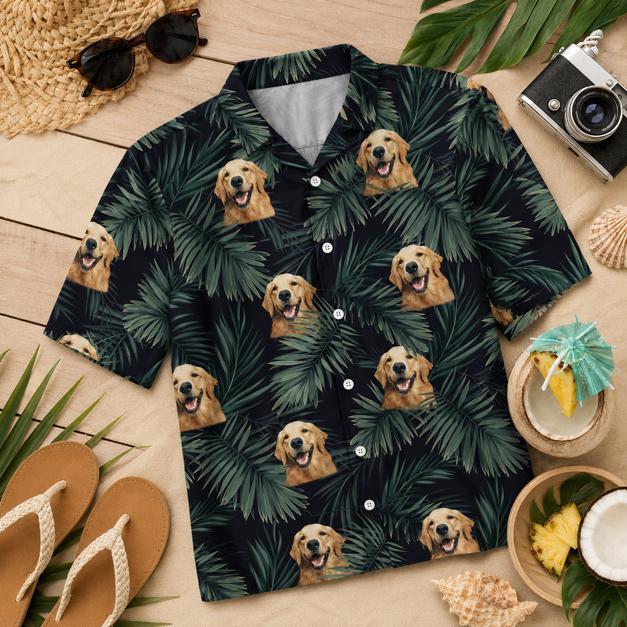 Custom Photo Dog Hawaiian Shirt, Personalized Hawaiian Shirt, Dog Lover Vacation Gift For Dog