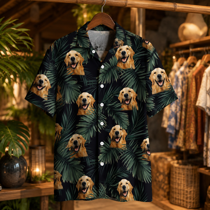 Custom Photo Dog Hawaiian Shirt, Personalized Hawaiian Shirt, Dog Lover Vacation Gift For Dog