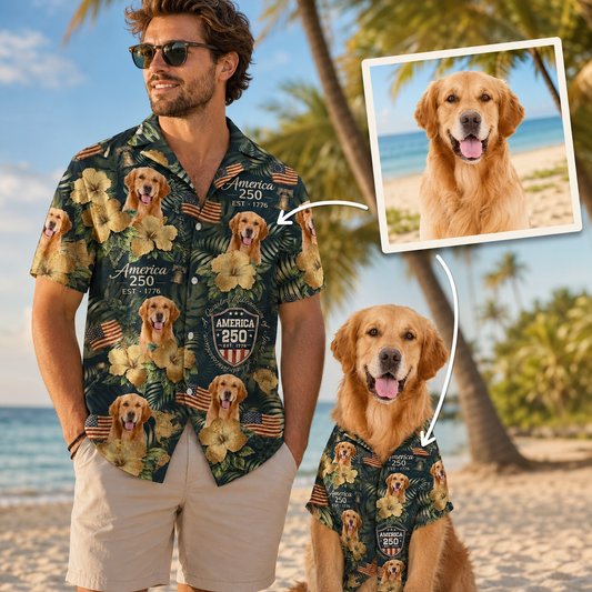 Custom Photo Dog Hawaiian Shirt, Personalized Hawaiian Shirt, Dog Lover Vacation Gift For Dog