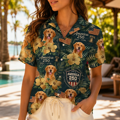 Custom Photo Dog Hawaiian Shirt, Personalized Hawaiian Shirt, Dog Lover Vacation Gift For Dog