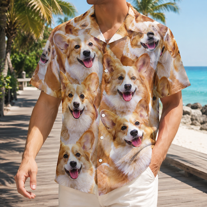Custom Photo Dog Hawaiian Shirt, Personalized Hawaiian Shirt, Dog Lover Vacation Gift For Dog
