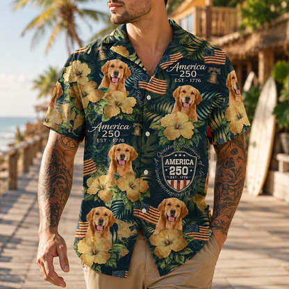 Custom Photo Dog Hawaiian Shirt, Personalized Hawaiian Shirt, Dog Lover Vacation Gift For Dog