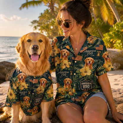 Custom Photo Dog Hawaiian Shirt, Personalized Hawaiian Shirt, Dog Lover Vacation Gift For Dog