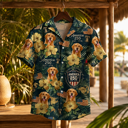 Custom Photo Dog Hawaiian Shirt, Personalized Hawaiian Shirt, Dog Lover Vacation Gift For Dog