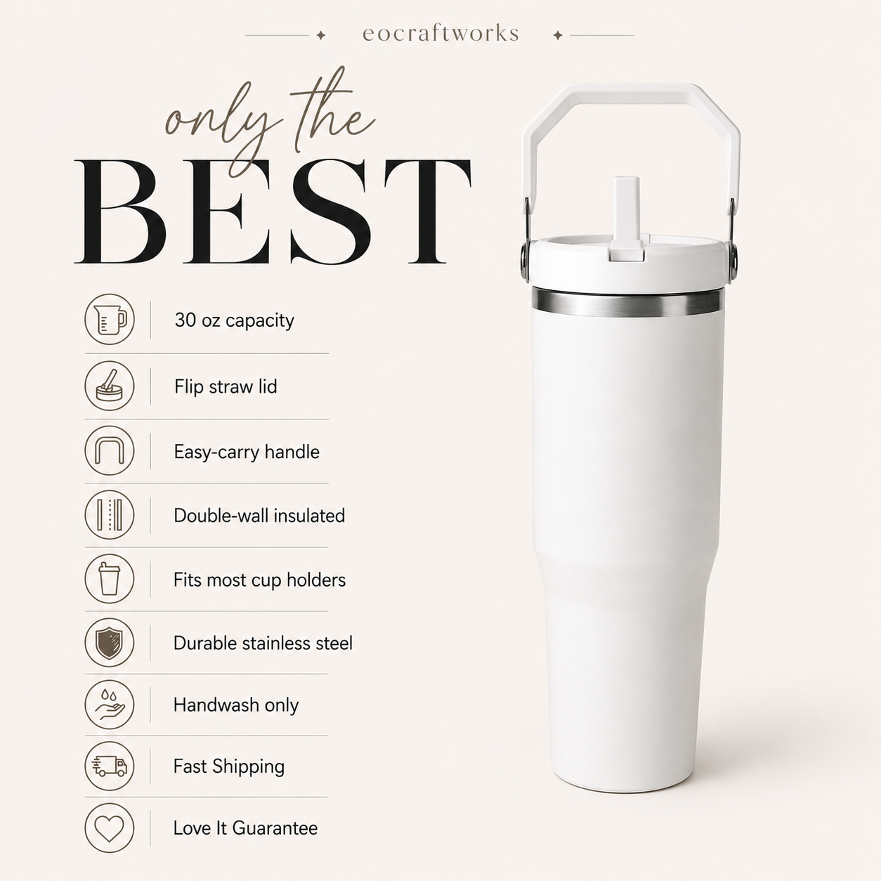 30oz Tumbler With Handle