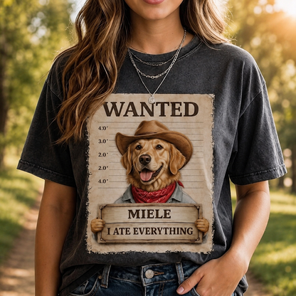 Custom Photo Dog Unisex Wash T-Shirt, Personalized Pet Lover Gift | Gift For Dog Lovers
