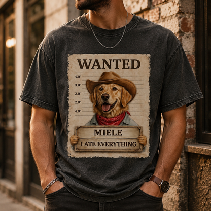 Custom Photo Dog Unisex Wash T-Shirt, Personalized Pet Lover Gift | Gift For Dog Lovers