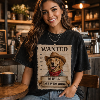 Custom Photo Dog Unisex Wash T-Shirt, Personalized Pet Lover Gift | Gift For Dog Lovers