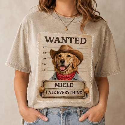 Custom Photo Dog Unisex Wash T-Shirt, Personalized Pet Lover Gift | Gift For Dog Lovers