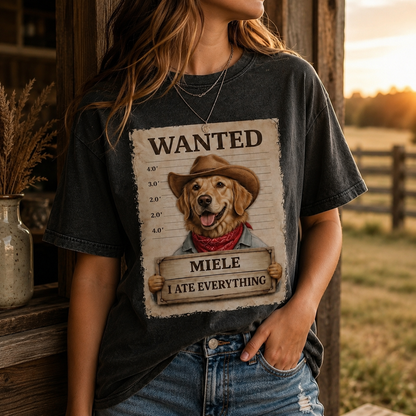 Custom Photo Dog Unisex Wash T-Shirt, Personalized Pet Lover Gift | Gift For Dog Lovers