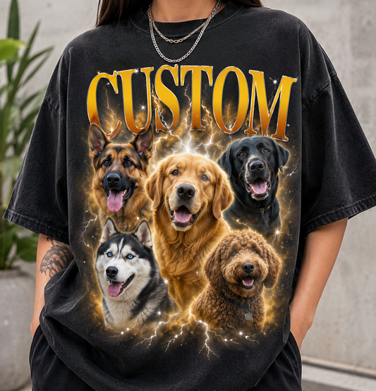 Custom Photo Dog Unisex Wash T-Shirt, Personalized Pet Lover Gift | Gift For Dog Lovers