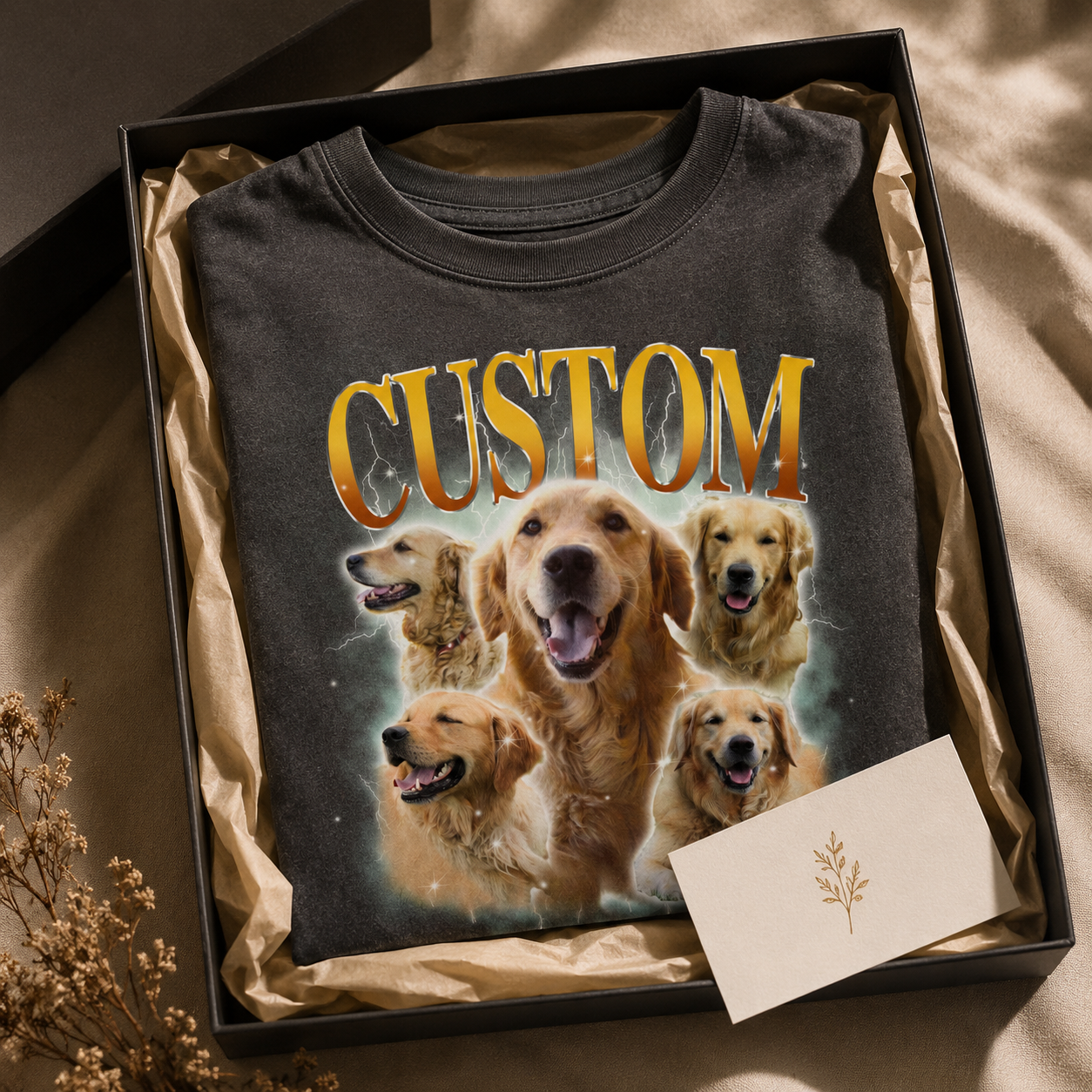 Custom Photo Dog Unisex Wash T-Shirt, Personalized Pet Lover Gift | Gift For Dog Lovers