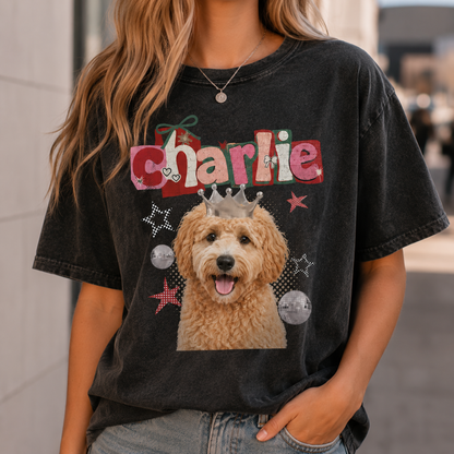 Custom Photo Dog Unisex Wash T-Shirt, Personalized Pet Lover Gift | Gift For Dog Lovers