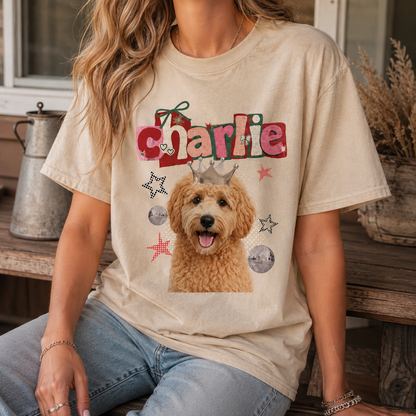 Custom Photo Dog Unisex Wash T-Shirt, Personalized Pet Lover Gift | Gift For Dog Lovers