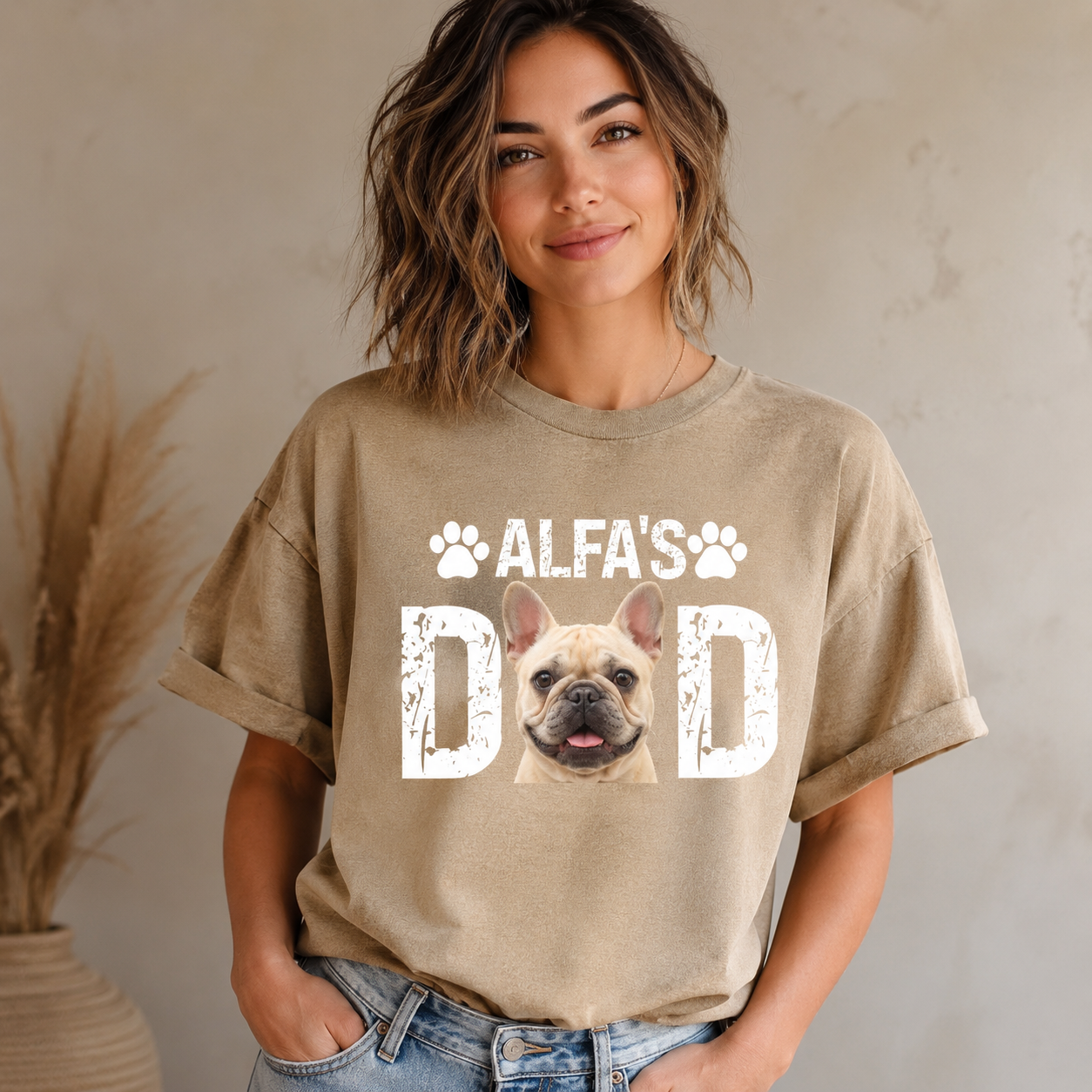 Custom Photo Dog Unisex Wash T-Shirt, Personalized Pet Lover Gift | Gift For Dog Lovers