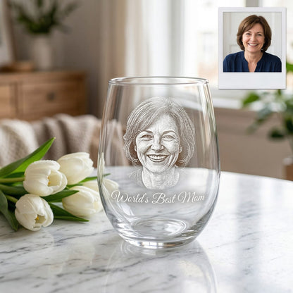Custom World's Best Mom Wine Glass | Mom Wine Glass | Gift For Mom | Mother's Day Gifts