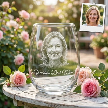 Custom World's Best Mom Wine Glass | Mom Wine Glass | Gift For Mom | Mother's Day Gifts