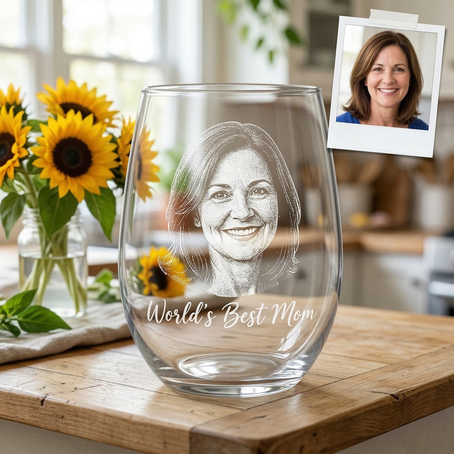 Custom World's Best Mom Wine Glass | Mom Wine Glass | Gift For Mom | Mother's Day Gifts