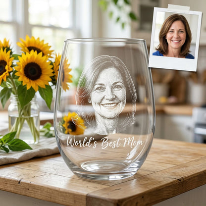 Custom World's Best Mom Wine Glass | Mom Wine Glass | Gift For Mom | Mother's Day Gifts