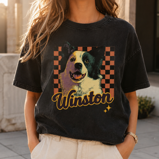 Custom Photo Dog Unisex Wash T-Shirt, Personalized Pet Lover Gift | Gift For Dog Lovers