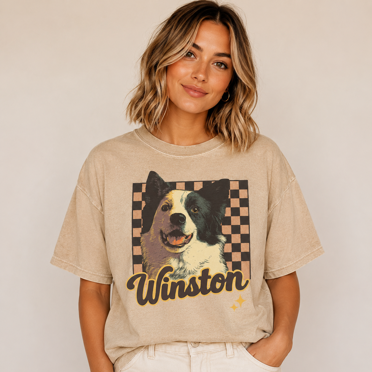Custom Photo Dog Unisex Wash T-Shirt, Personalized Pet Lover Gift | Gift For Dog Lovers