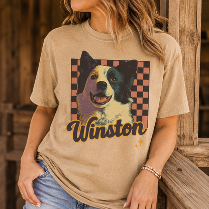 Custom Photo Dog Unisex Wash T-Shirt, Personalized Pet Lover Gift | Gift For Dog Lovers