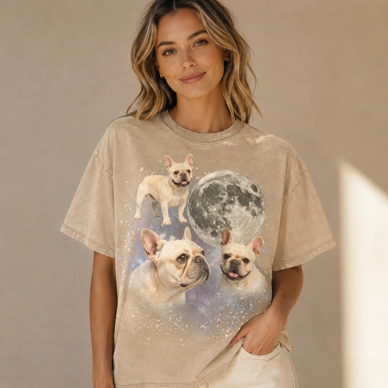 Custom Photo Dog Unisex Wash T-Shirt, Personalized Pet Lover Gift | Gift For Dog Lovers