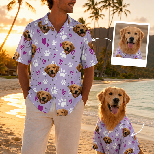 Custom Photo Dog Hawaiian Shirt, Personalized Hawaiian Shirt, Dog Lover Vacation Gift For Dog