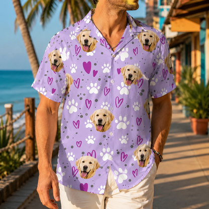 Custom Photo Dog Hawaiian Shirt, Personalized Hawaiian Shirt, Dog Lover Vacation Gift For Dog