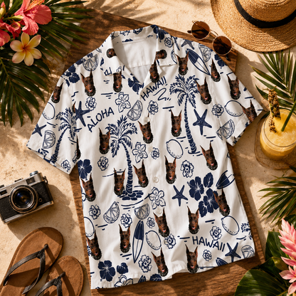 Custom Photo Dog Hawaiian Shirt, Personalized Hawaiian Shirt, Dog Lover Vacation Gift For Dog