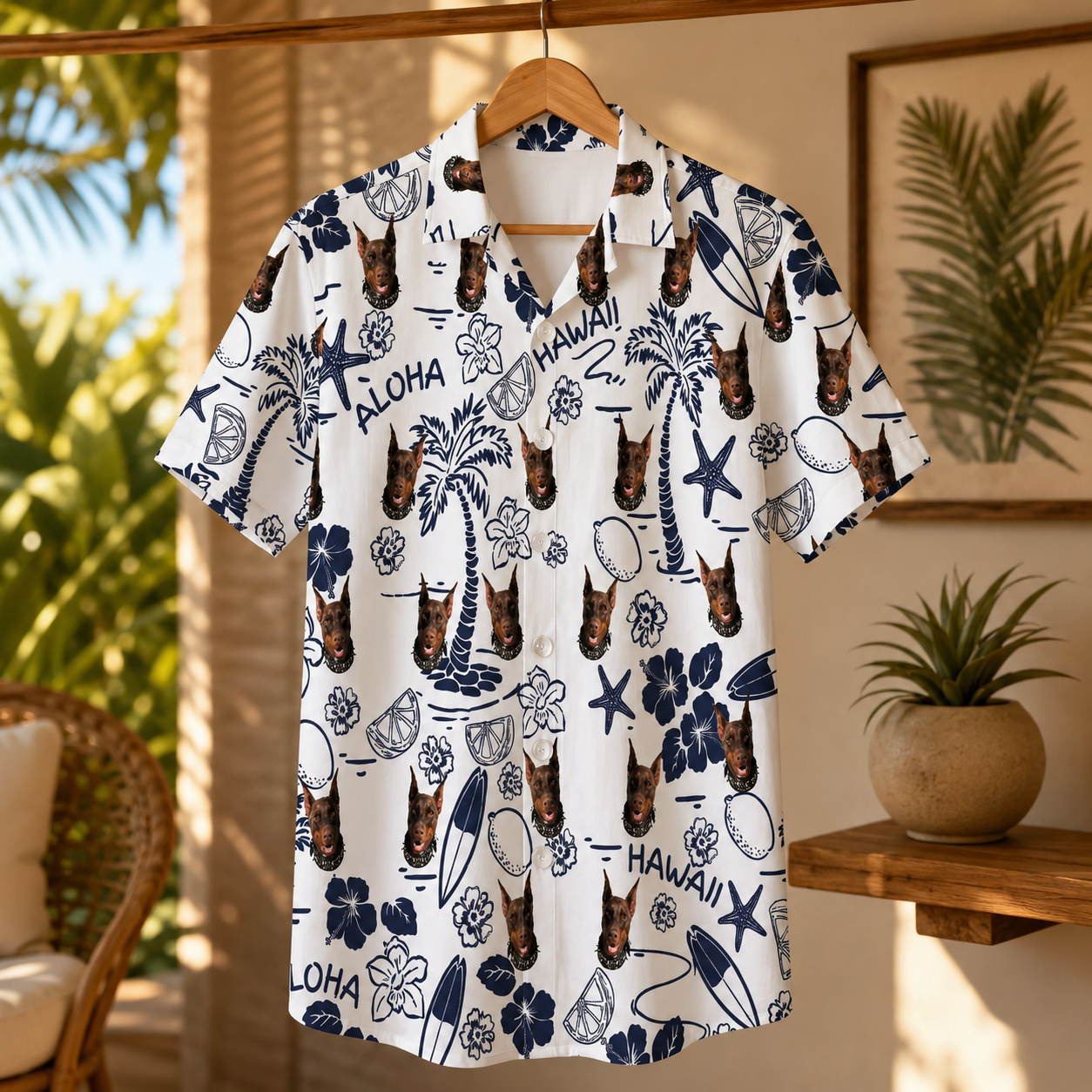 Custom Photo Dog Hawaiian Shirt, Personalized Hawaiian Shirt, Dog Lover Vacation Gift For Dog