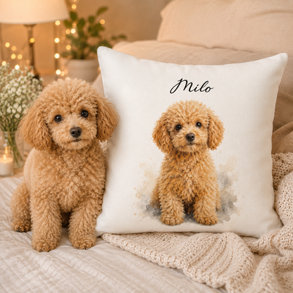 Custom Photo Dog Pillow | Gift For Dog Lovers | Personalized Dog Decor TOM99