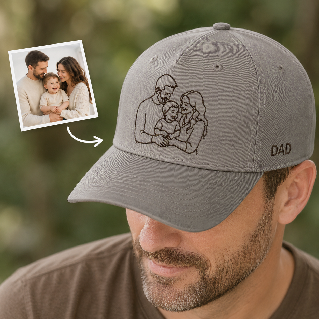 Custom Photo Dad Hat, Personalized Embroidered Cap, Custom Pet Face Hat, Dog Dad Gift, Cat Dad Gift, Father’s Day Gift For Dad THUC99