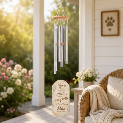 Custom Photo Dog Memories Wind Chime | Personalized Dog Lovers Gifts | Gift For Dog Lovers TOM99