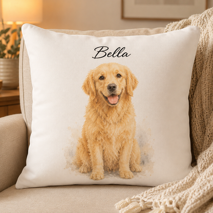 Custom Photo Dog Pillow | Gift For Dog Lovers | Personalized Dog Decor TOM99