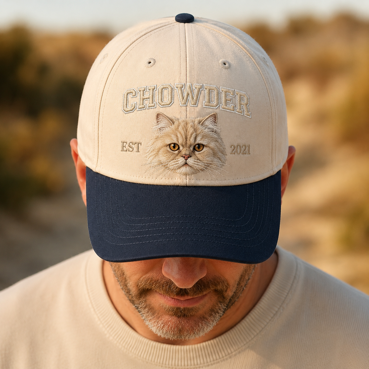 Custom Photo Cat Embroidered Hat | Gift For Cat Lovers Pa99