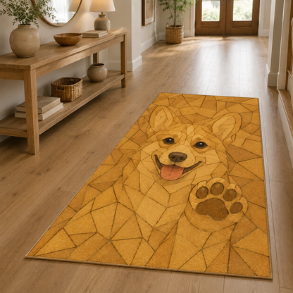 Custom Photo Colorful Dog Area Rug | Gift For Dog Lovers