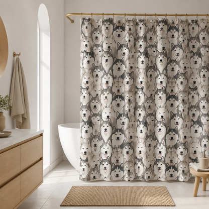 Custom Photo Dog Face Shower Curtain | Gift For Dog Lovers