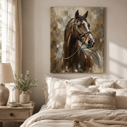 Custom Photo Horse Wall Art Canvas | Personalized Horse Photo Canvas | Gift For Horse Lovers