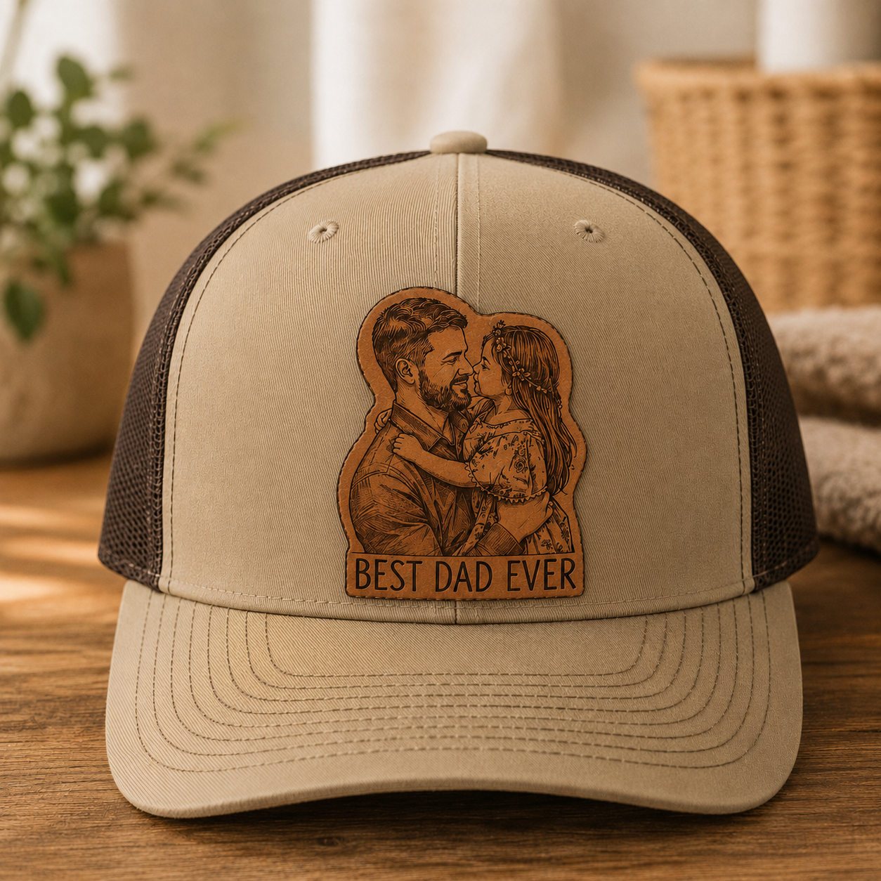 Personalized Best Dad Ever Gift Trucker Hat | Custom Dad Photo Hat | Father's Day Gift | Gift For Dad | Dad Gifts TOM99