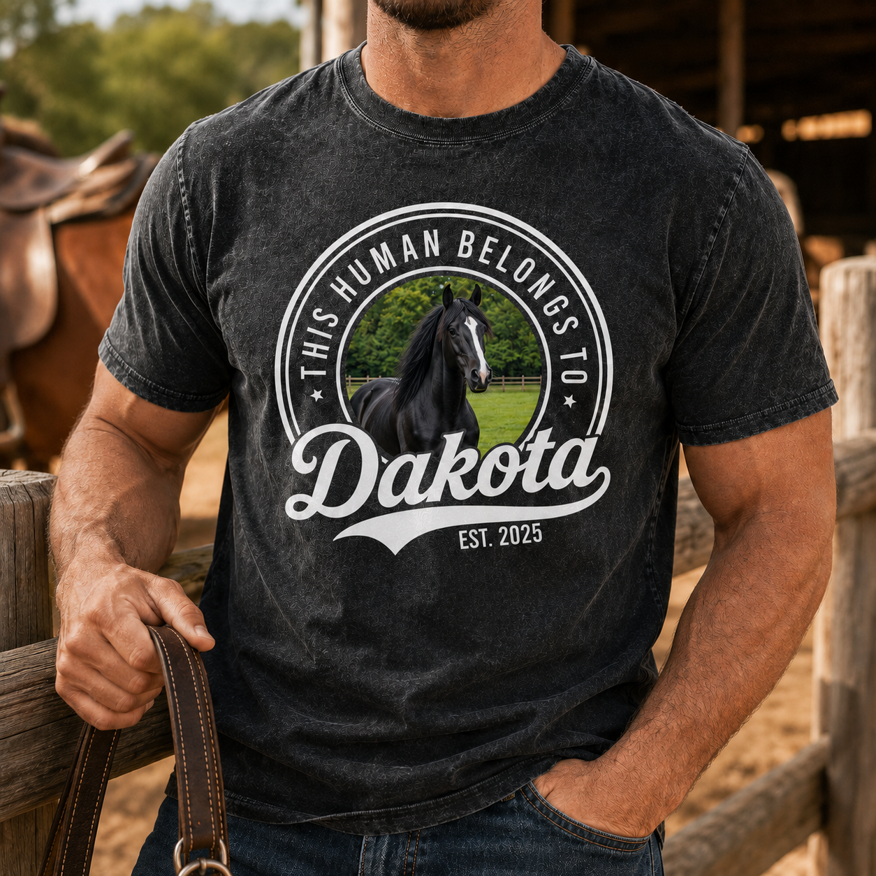 Custom Photo Horse Wash T-Shirt | Personalized Horse Lover Shirt | Gift For Horse Lovers TOM99
