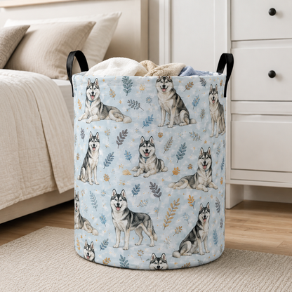 Custom Photo Dog Laundry Basket | Gift For Dog Lovers | Dog Bathroom Decor