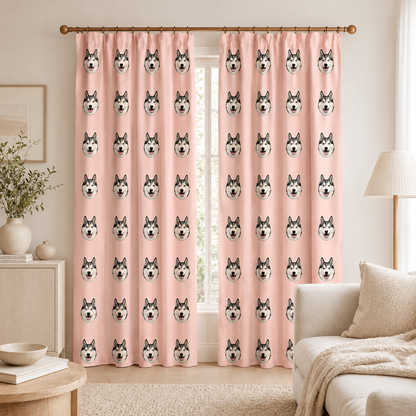 Custom Photo Dog Face Window Curtain | Gift For Dog Lovers
